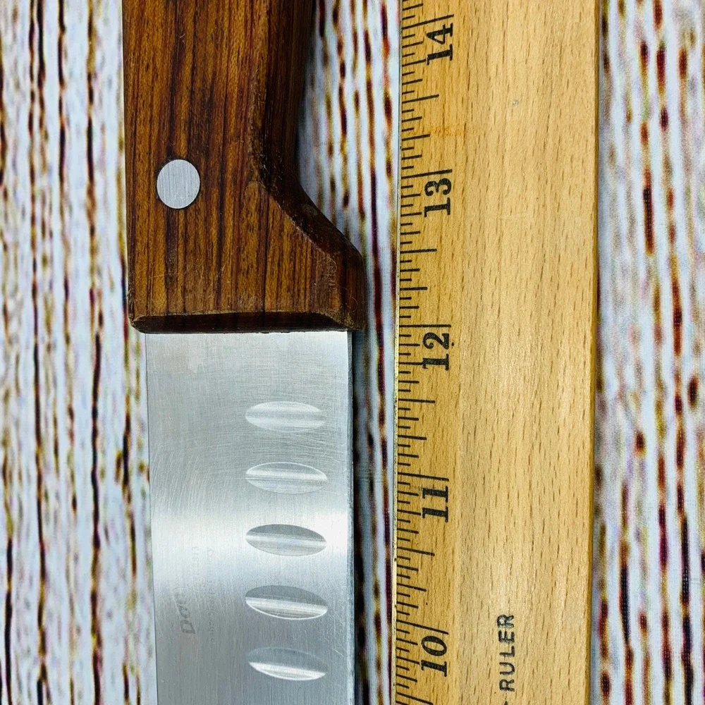 Don SabreSharp Cutlery 3K2813 Granton Edge Slicer‎ Knife Wood Handle 12 Inch